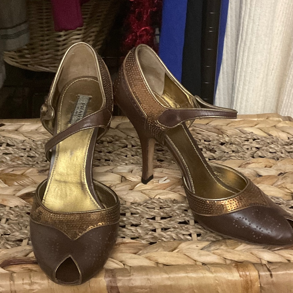 Prada peep-toe Mary Jane heels
